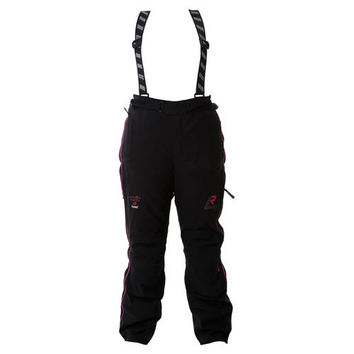 Rukka Suki Ladies Goretex Black Pink Waterproof Textile Motorcycle Pants Front                                                                                                                                                                                 