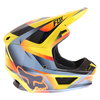 Fox V1 Motif Yellow Motocross Helmet Right Side                                                                                                                                                                                                                