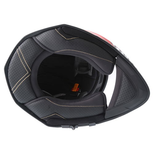 Vcan V127 Hollow Red Full Face Motorcycle Helmet Inside                                                                                                                                                                                                        