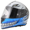Vcan V127 Hollow Blue Full Face Motorcycle Helmet Front Left                                                                                                                                                                                                   