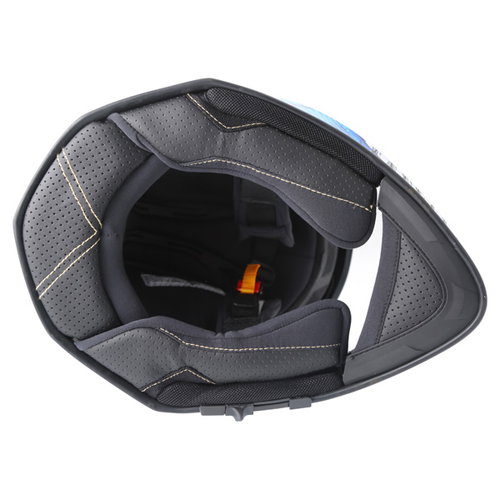 Vcan V127 Hollow Blue Full Face Motorcycle Helmet Inside                                                                                                                                                                                                       