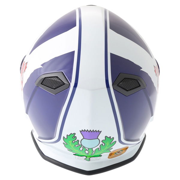 Vcan V127 Scotland Full Face Motorcycle Helmet Back                                                                                                                                                                                                            