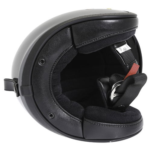 Shoei J-O Rat Grey Open Face Motorcycle Helmet Inside                                                                                                                                                                                                          