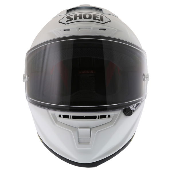 Shoei X-Spirit 3 White Full Face Motorcycle Helmet Front                                                                                                                                                                                                       