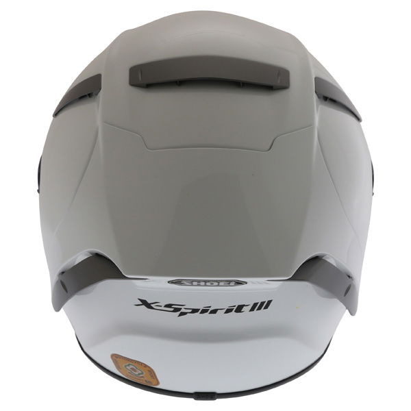 Shoei X-Spirit 3 White Full Face Motorcycle Helmet Back                                                                                                                                                                                                        