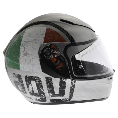 AGV K3 SV Scudetto Matt Silver Full Face Motorcycle Helmet Right Side                                                                                                                                                                                          