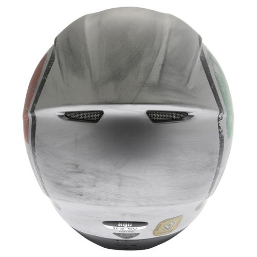 AGV K3 SV Scudetto Matt Silver Full Face Motorcycle Helmet Back                                                                                                                                                                                                