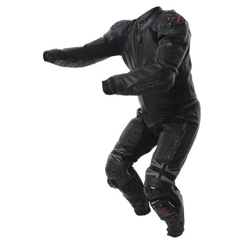 Wolf 2400 Racing-K Mens Black Leather Motorcycle Suit Racing crouch                                                                                                                                                                                            
