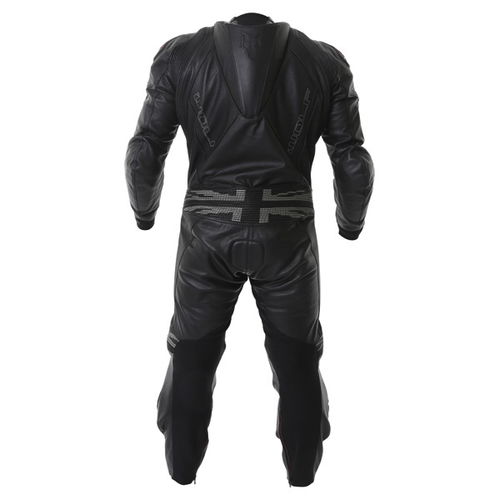 Wolf 2400 Racing-K Mens Black Leather Motorcycle Suit Back                                                                                                                                                                                                     