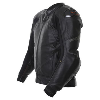 Wolf 2401 Nimbus-K Black Leather Motorcycle Jacket Side                                                                                                                                                                                                        