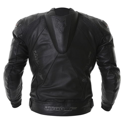Wolf 2401 Nimbus-K Black Leather Motorcycle Jacket Back                                                                                                                                                                                                        