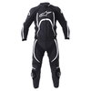 Alpinestars Orbiter 2 piece Mens Black White Leather Motorcycle Suit Front                                                                                                                                                                                     