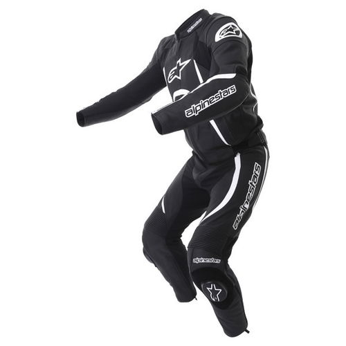 Alpinestars Orbiter 2 piece Mens Black White Leather Motorcycle Suit Racing crouch                                                                                                                                                                             