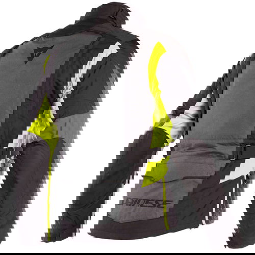 Dainese X-Tourer D-Dry Black Black Fluo Yellow Waterproof Textile Motorcycle Jacket Back                                                                                                                                                                       