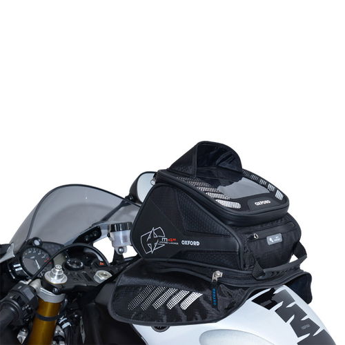 Oxford Products M4R Tank N Tailer Black Motorcycle Luggage as Tank Bag                                                                                                                                                                                         