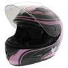 Frank Thomas FT36 Pink G1 Ladies Full Face Motorcycle Helmet Open With Sun Visor                                                                                                                                                                               