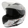 Frank Thomas FT36SV Cherry White Ladies Full Face Motorcycle Helmet Open With Sun Visor                                                                                                                                                                        