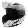 Frank Thomas FT36SV Cherry Silver Ladies Full Face Motorcycle Helmet Open With Sun Visor                                                                                                                                                                       