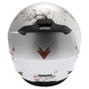 Frank Thomas FT36SV Cherry Silver Ladies Full Face Motorcycle Helmet Back                                                                                                                                                                                      