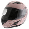 Frank Thomas FT36SV Cherry Pink Ladies Full Face Motorcycle Helmet Front Left                                                                                                                                                                                  