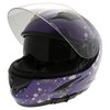 Frank Thomas FT36SV Cherry Purple Ladies Full Face Motorcycle Helmet Open With Sun Visor                                                                                                                                                                       