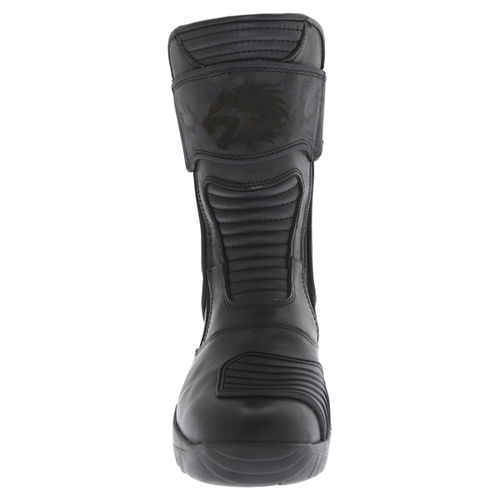 BKS Storm Black Waterproof Motorcycle Boots Front                                                                                                                                                                                                              