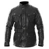 Frank Thomas Zeppelin Black Leather Motorcycle Jacket Front                                                                                                                                                                                                    