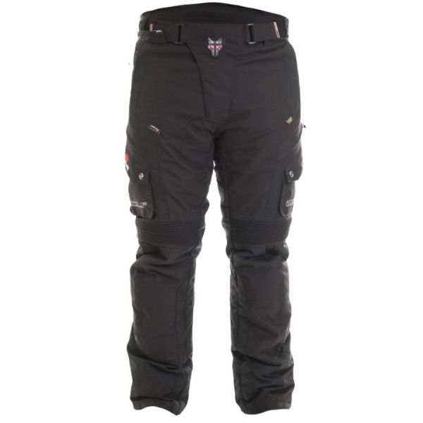 Wolf 2432 Tec-Tour Outlast Black Textile Motorcycle Pants Front                                                                                                                                                                                                