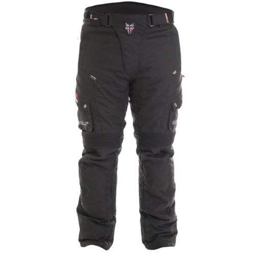 Wolf 2432 Tec-Tour Outlast Black Textile Motorcycle Pants Front                                                                                                                                                                                                