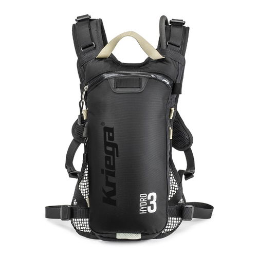 Kriega Hydro3 Black Motorcycle Backpack Back                                                                                                                                                                                                                   