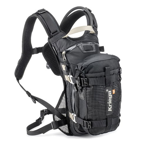 Kriega Hydro3 Black Motorcycle Backpack With US-5 Tail Pack                                                                                                                                                                                                    