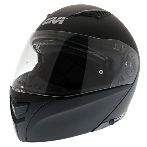 Givi X16 Modular Matt Black Flip Front Motorcycle Helmet Front Left                                                                                                                                                                                            