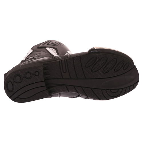 BKS Evolution Pro Black White Motorcycle Boots Sole                                                                                                                                                                                                            