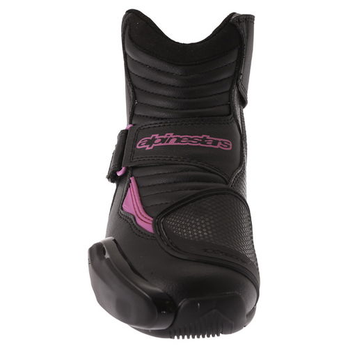 Alpinestars Stella SMX 1 R Black Pink Short Motorcycle Ankle Boots Front                                                                                                                                                                                       