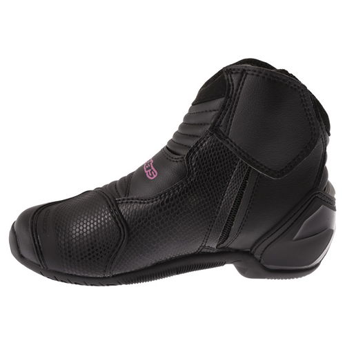 Alpinestars Stella SMX 1 R Black Pink Short Motorcycle Ankle Boots Inside leg                                                                                                                                                                                  