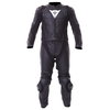 Dainese Avro D1 2pc Mens Black Anthracite Leather Motorcycle Suit Front                                                                                                                                                                                        