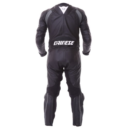 Dainese Avro D1 2pc Mens Black Anthracite Leather Motorcycle Suit Back                                                                                                                                                                                         