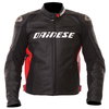 Dainese Racing D1 Black Red Leather Motorcycle Jacket Front                                                                                                                                                                                                    