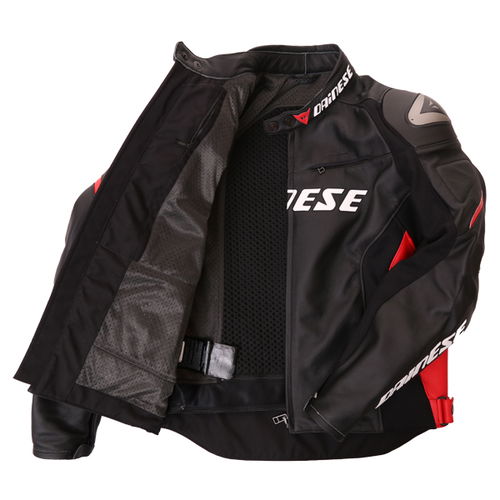 Dainese Racing D1 Black Red Leather Motorcycle Jacket Inside                                                                                                                                                                                                   