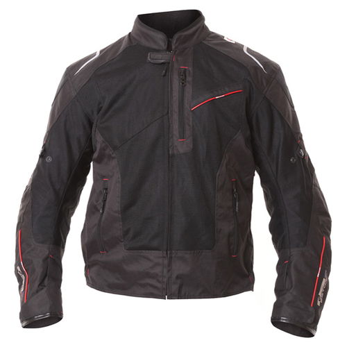 Oxford Products Estoril 2 Air Mens Black Textile Motorcycle Jacket Front                                                                                                                                                                                       