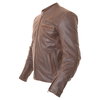 BKS Classic Wash Brown Leather Motorcycle Jacket Side                                                                                                                                                                                                          