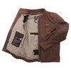 BKS Classic Wash Brown Leather Motorcycle Jacket Inside                                                                                                                                                                                                        