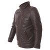 Frank Thomas Cashmere Brown Leather Motorcycle Jacket Side                                                                                                                                                                                                     