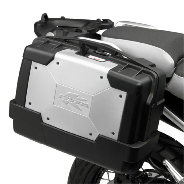Kappa Garda 33ltr Black Silver Motorcycle Top Case Fitted                                                                                                                                                                                                      