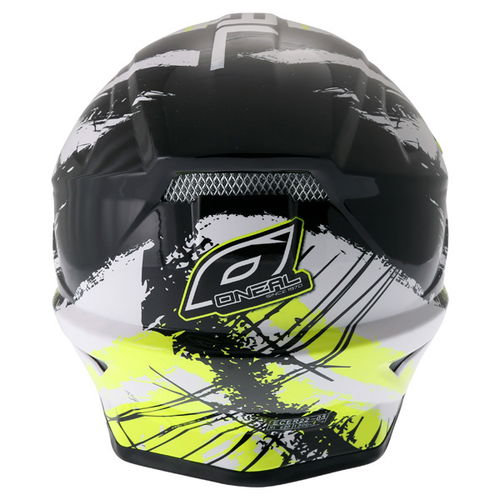 Oneal 3Series Shocker Black Yellow Helmet Back                                                                                                                                                                                                                 