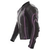 Frank Thomas FTL322 Elegance Black Purple Ladies Leather Motorcycle Jacket Side                                                                                                                                                                                