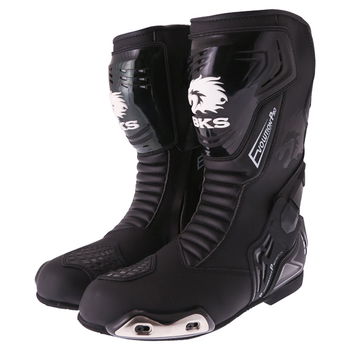 BKS Evolution Pro Black Waterproof Motorcycle Boots Pair                                                                                                                                                                                                       
