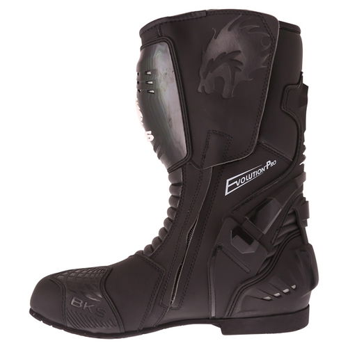 BKS Evolution Pro Black Waterproof Motorcycle Boots Inside leg                                                                                                                                                                                                 