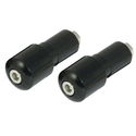 Black Slim Bar Ends - 13 mm