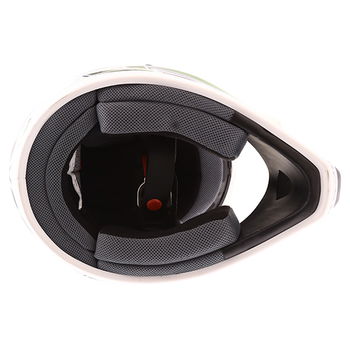 THH TX11 Lightning Youth White Green Helmet Inside                                                                                                                                                                                                             